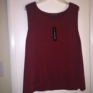 Company Ellen Tracy 2X Burgandy Dressy Tank Top